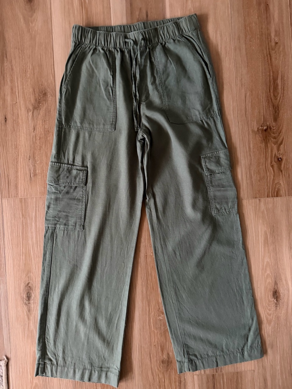 Gap linen pants, size S, olive green